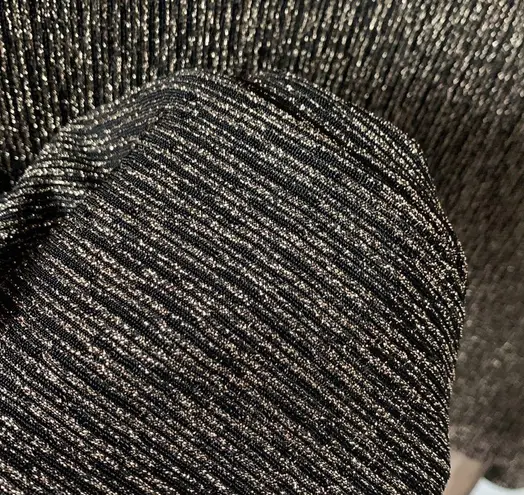 Lavender Moon Gold Sparkle New Years Holiday Long Sleeve Top Ruched / Size S