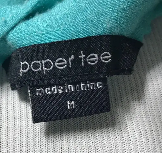 Paper + Tee 🌺 3/$20 SALE Paper Tee Aqua Boho Top Size Medium