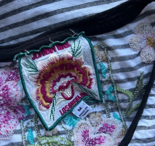 Johnny Was Sheri Everyday Striped Tee Size Medium