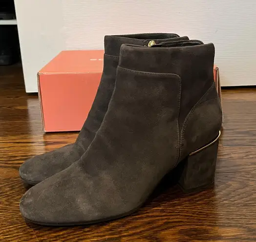 Easy Spirit Dark Gray Faux Suede Booties