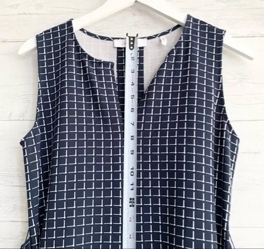 Lark & Ro Crew Split Neck Navy and White A