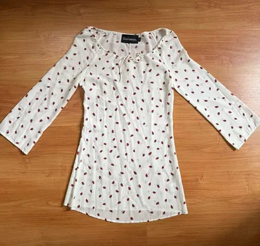 Realisation Par Luna Strawberry Dress in White Strawberry Size XS