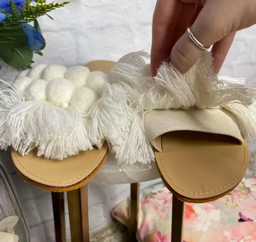 Boutique Boho Fringe Slides
