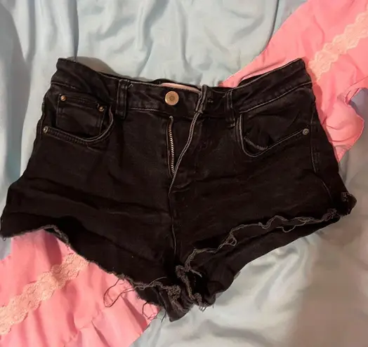 ZARA  Black Denim Jean Shorts