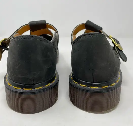 Dr. Martens Vintage  Black Nubuck Tear Drop T-Bar Mary Jane Shoes UK 7 US 9 9.5