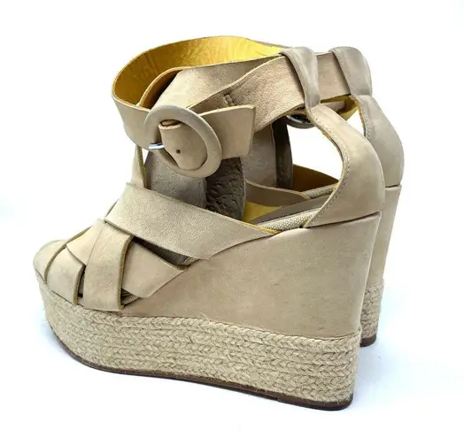Bettye Muller , strappy platform espadrilles wedges, size 38