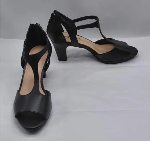 Easy Street Flash Dress Sandal Women Size 8WW Black Wedding Cocktail Party Shoes