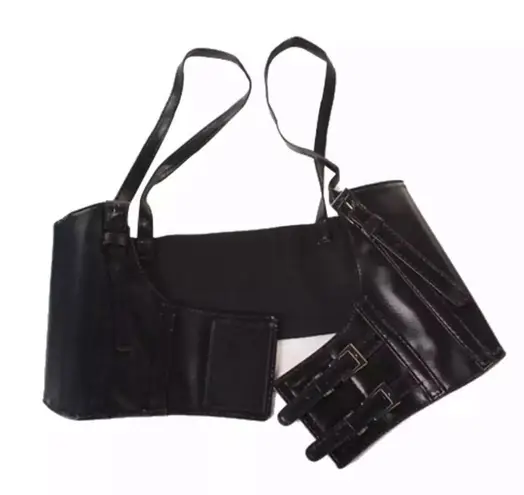 Steampunk Black Brown Corset Belt Vest Harness New