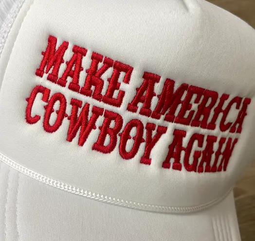 Make America Cowboy Again Trucker Hat White