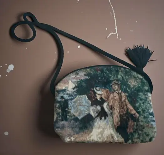 HOME AND ABROAD Vintage Needlepoint Shoulder Bag