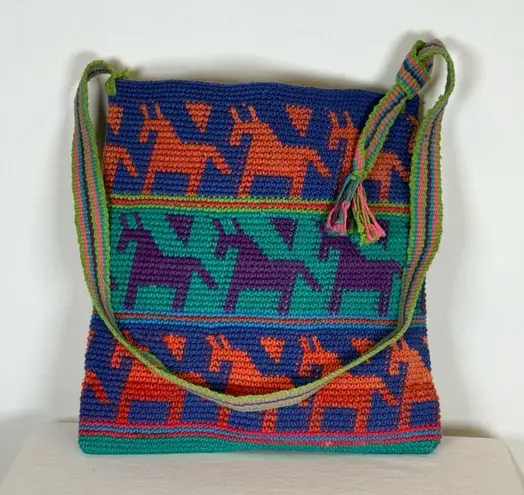 NWT Guatemala Hand Woven Bag Adjustable Strap Crossbody or shoulder Colorful Red
