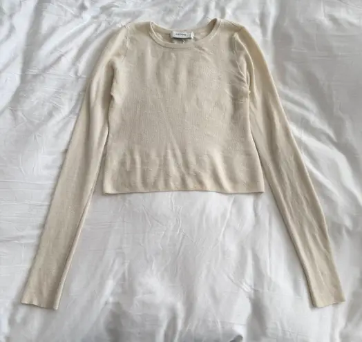 Henne Wool Sweater Cream Crewneck Pullover Women’s Size 6 Size M