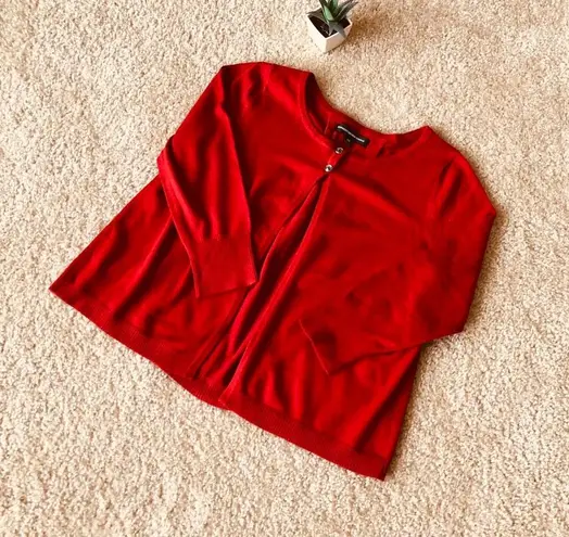 EXPRESS Red Crop Cardigan - Image 1