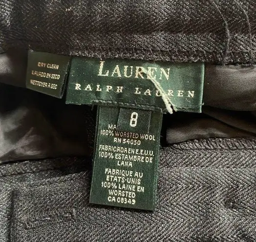 Ralph Lauren Lauren  black wool high-waisted pants