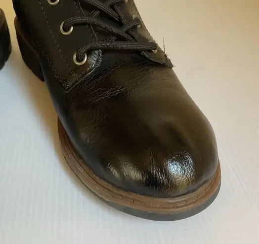 B.O.C Black Combat Boots Women’s Size 7.5M Faux Leather Lace