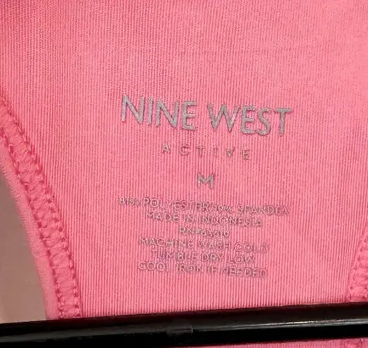 Nine West NWT  Active Racerback Sports Bra in Pink Lemonade - Size: Medium