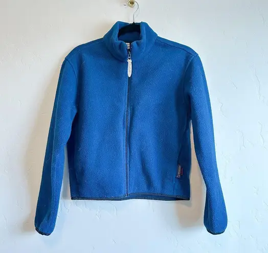 Woolrich | 90s Vintage Malden Mills Polar Fleece Full Zip Jacket Cropped Blue