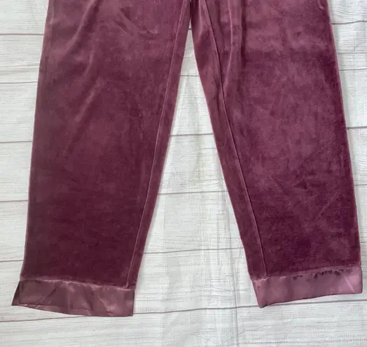 Sarah Spencer intimates women M velour luxury pajama set mauve M