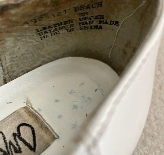 Vintage 80s 90s Arpeggios Leather Loafers Flats Shoes Rainbow Color White 9