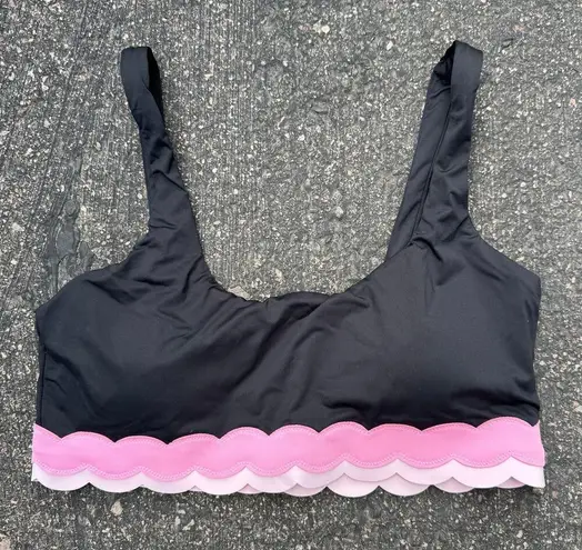 Beach Riot Marin Scallop Colorblock Bikini Top Size XL