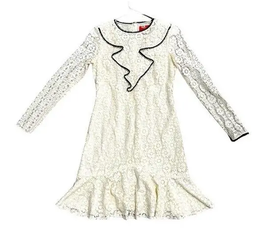 Monique Lhuillier ML Ivory Lace A-Line Dress Size 2