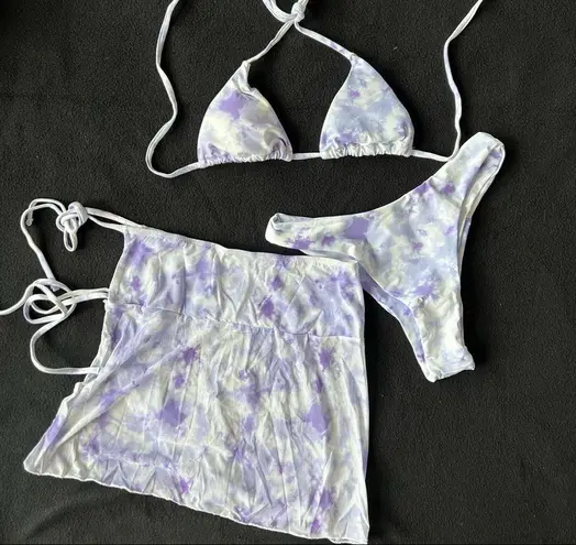 Boutique Purple tie dye three pieces set
