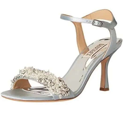 Badgley Mischka  Kate Embellished Blue Heels Size 6