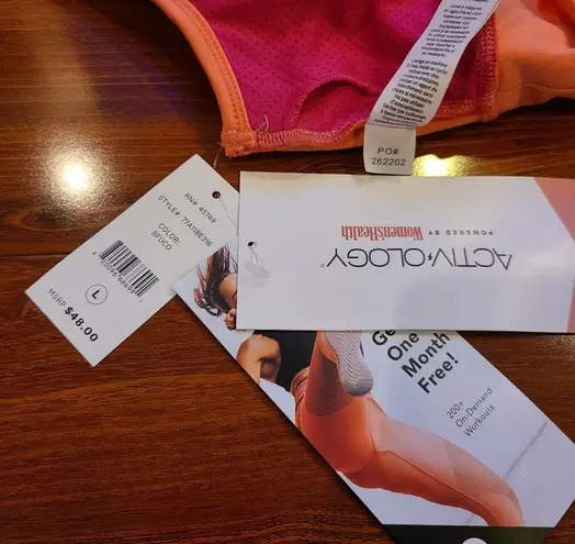 Activology Orange Sports Bra Size Large