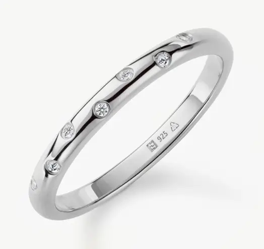 L’era Sterling Silver Diamond Sparkle Ring Size 7