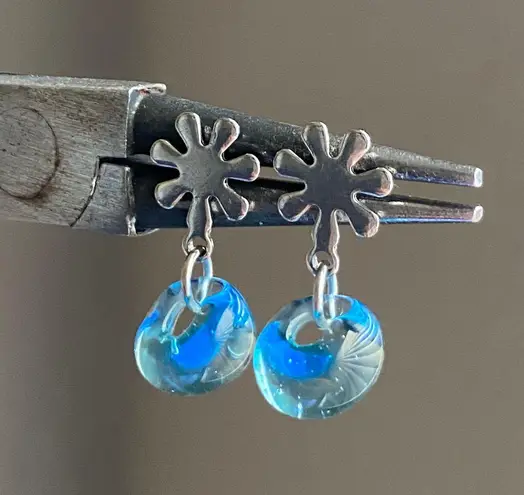 Handmade quality Japanese magatama glass beads minimalist simple dangle earrings✨