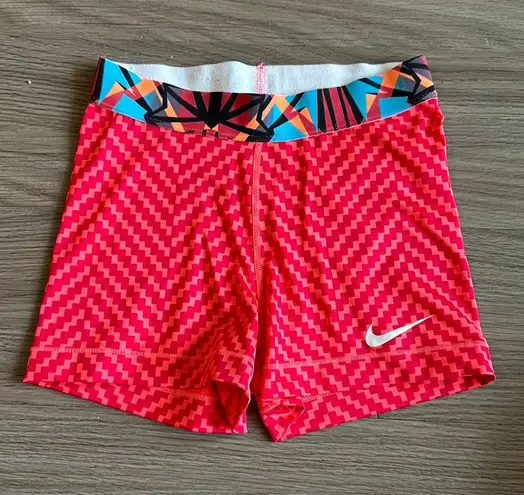 Nike Pro Spandex- Red/orange Print