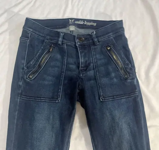 New York And Company Dark Wash Ankle Leggings Sz 0