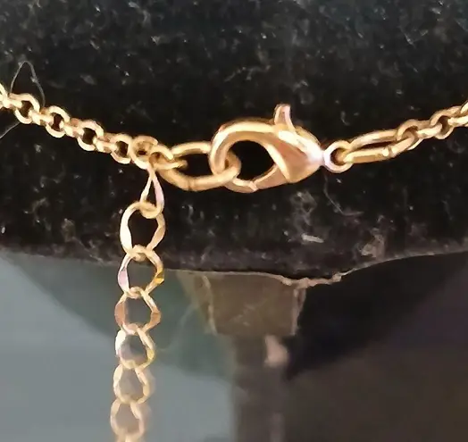 Monet gold tone Rhine stone necklace