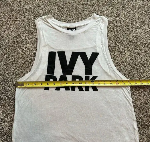 Ivy Park white logo tank top size XS