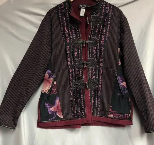 KOOS of course ! L Asian inspired reversible coat with 100% silk overlay Size L