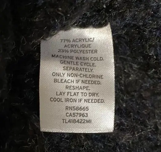 Leith NWT   Mock Neck Sweate Black/Blue - Image 6