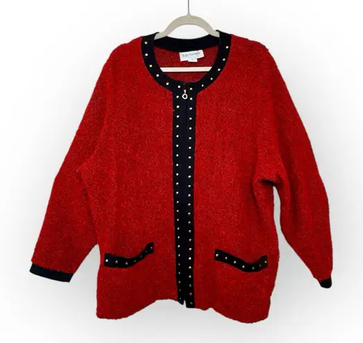 C.D. Daniels Red Boucle Stud