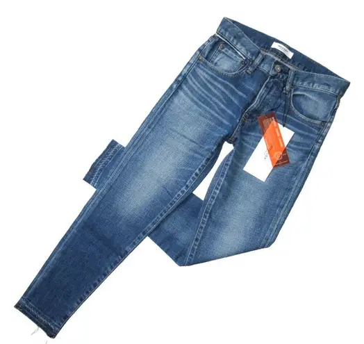NWT Moussy Vintage Clarence Skinny in Blue Release Fray Hem Stretch Jeans 25