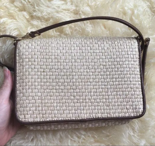 Vintage Woven Straw Crossbody Purse