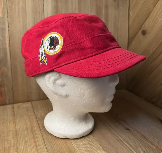 NFL Team Apparel NFL Washington Redskins Womens Red Military Cap Hat Sequin Logo Adjustable