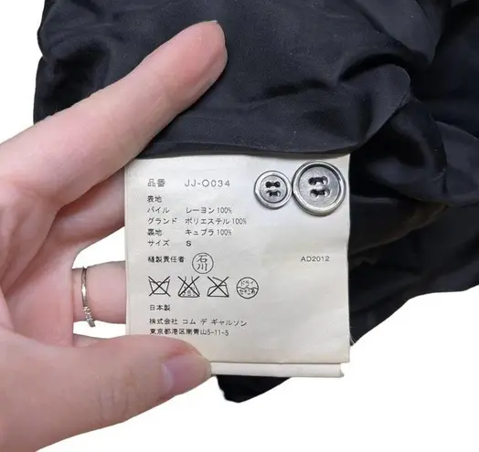 Junya Watanabe Comme des Garcons Black Long Sleeve Burnout Velvet Overlay Dress