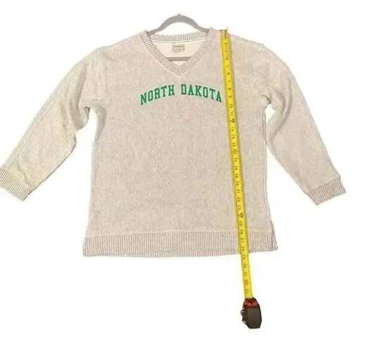 Chicka-d Women’s Grey Pullover V-neck North Dakota Sweater By Size L NWOT