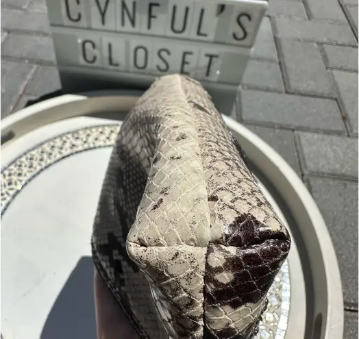 Donald Pliner Courture Donald J Pliner snakeskin leather clutch/wristlet