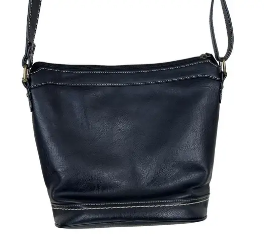 BOC Black Leather Crossbody Bag