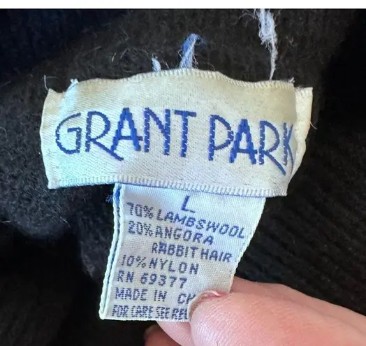Vintage Grant Park Turtleneck Sweater LRG Black Lambswool Angora Knit Pu… Size undefined
