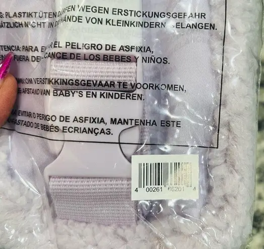 PURPLE FLEECE SHERPA CROSSBODY FANNY PACK