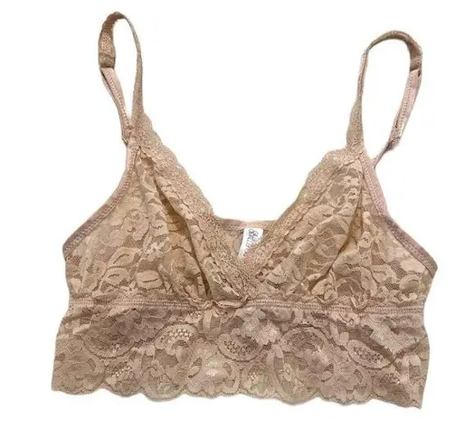 Gilligan & O’Malley Floral Lace Bralette Beige Size XS
