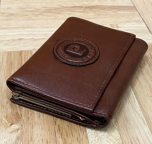 Pierre Cardin Paris Brown Leather Clutch Coin Purse Bifold Wallet
