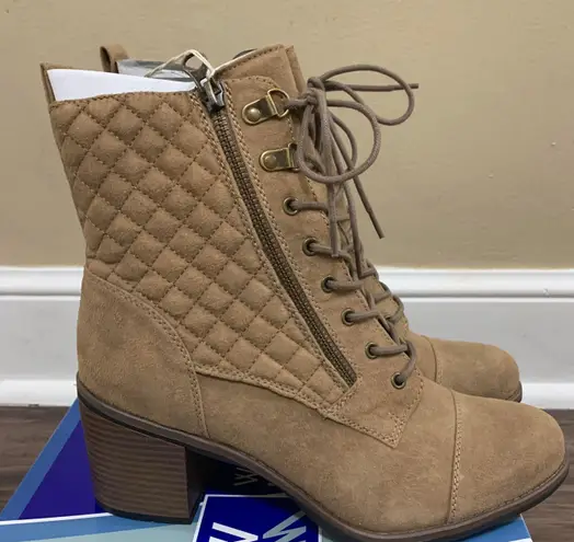 White Mountain Tan Dorsett Lace Up Combat Boots