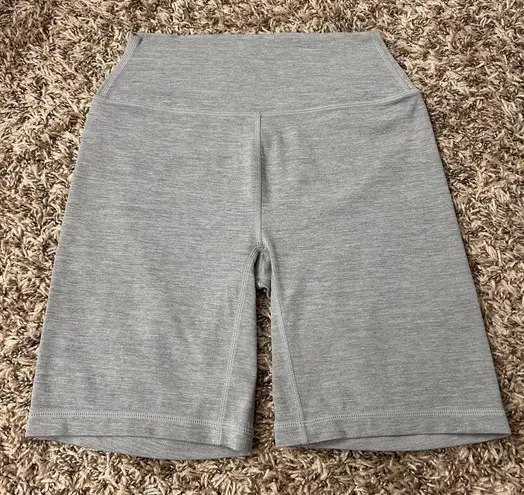 Stori Perseverance Fitted 7’ Bike Shorts Heather Ash Sz 4 Gray